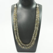 Smokey Quartz Necklace: Removes Fear - Oval Beads 2 Layer Love Rocks Necklace